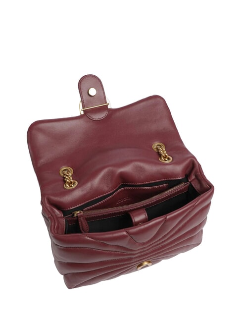 LOVE PUFF CLASSIC Nappa leather shoulder bag intense currant-antique gold - Women&rsquo;s Bags