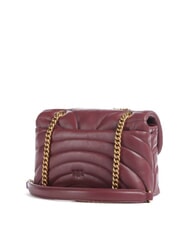 PINKO LOVE PUFF MINI Mini shoulder bag in nappa intense currant-antique gold - Women&rsquo;s Bags - 2