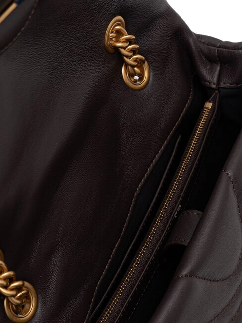 LOVE PUFF CLASSIC Nappa leather shoulder bag marasca brown-antique gold - Women&rsquo;s Bags