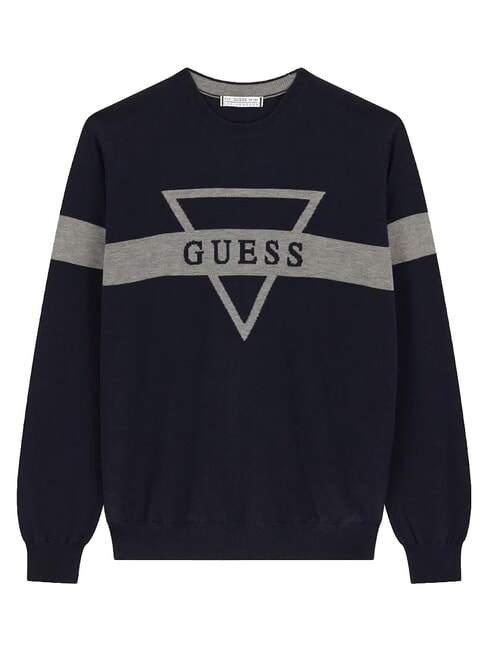 MARK LOGO JACQUARD Jersey with triangular logo smartblue - Men's Sweaters
