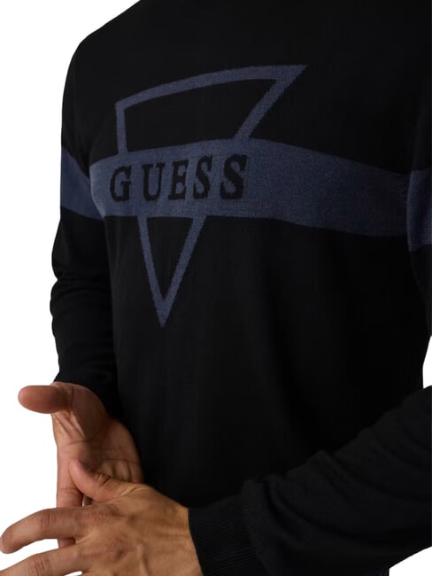 MARK LOGO JACQUARD Jersey with triangular logo jetbla - Men's Sweaters