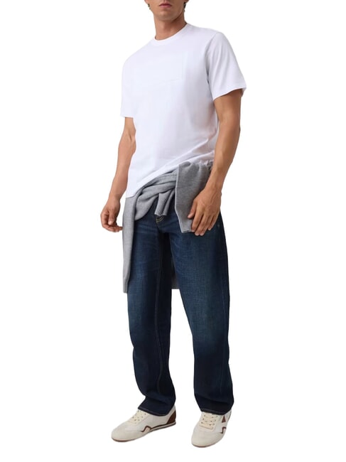 BOX LOGO EMBOSSED T-shirt with embroidered logo purwhite - T-shirt