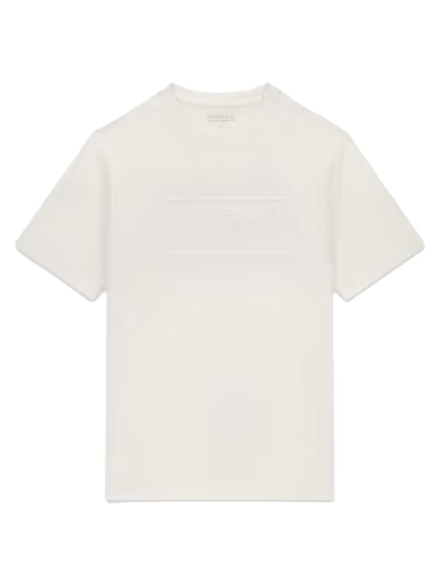 BOX LOGO EMBOSSED T-shirt with embroidered logo purwhite - T-shirt