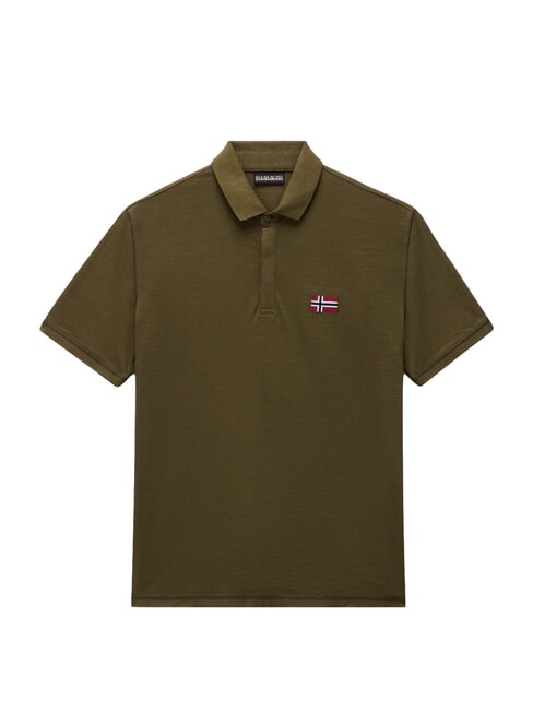 EBEA 3 Cotton polo shirt dark olive - Polo shirt