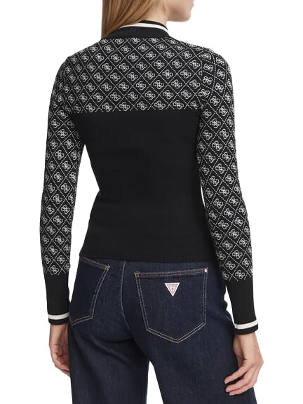 MOCK NECK AUBREY 4G Slim fit sweater black muted stone co - Women's Sweaters