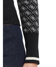 GUESS MOCK NECK AUBREY 4G Slim fit sweater black muted stone co - Women's Sweaters - 5