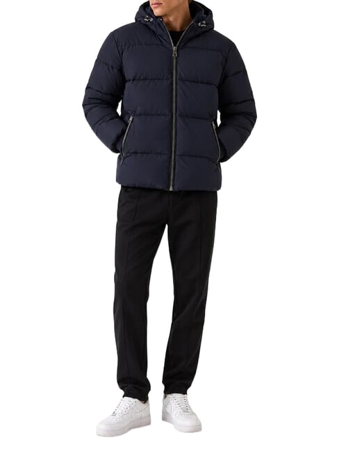 STRETCH PUFFA Down jacket with hood smartblue - Men's down jackets