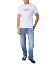GUESS BOX LORO ROPES T-shirt with pinned logo purwhite - T-shirt - 3