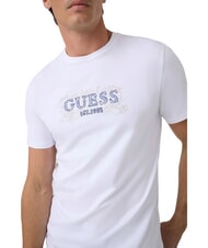 GUESS BOX LORO ROPES T-shirt with pinned logo purwhite - T-shirt - 4