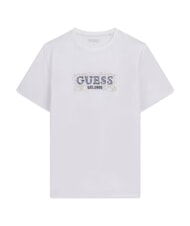 GUESS BOX LORO ROPES T-shirt with pinned logo purwhite - T-shirt - 5