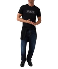 GUESS BOX LORO ROPES T-shirt with pinned logo jetbla - T-shirt - 3