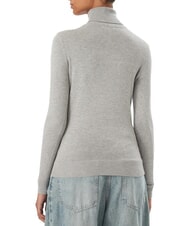 GUESS HALLIE TRIANGLE High neck sweater, long sleeves light melange gray m - Women's Sweaters - 2