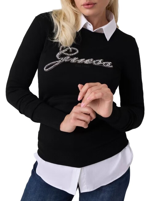 GEORGIA LOGO Long-sleeved shirt jetbla - Women's Sweaters