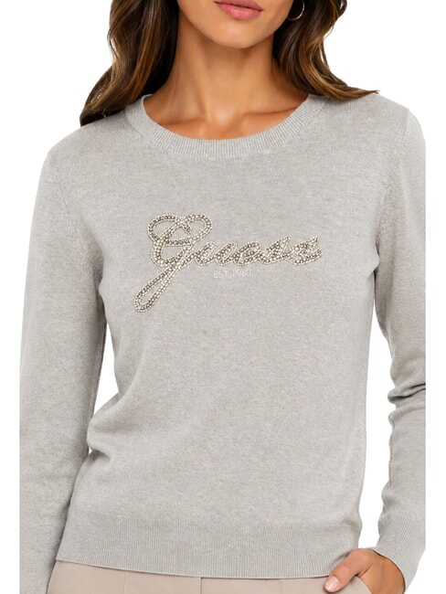GEORGIA LOGO Long-sleeved shirt light melange gray m - Women's Sweaters