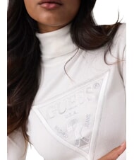 GUESS HALLIE TRIANGLE High neck sweater, long sleeves cremwhi - Women's Sweaters - 4