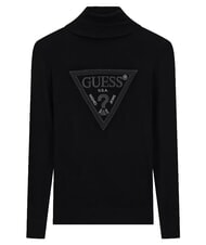 GUESS HALLIE TRIANGLE High neck sweater, long sleeves jetbla - Women's Sweaters - 5