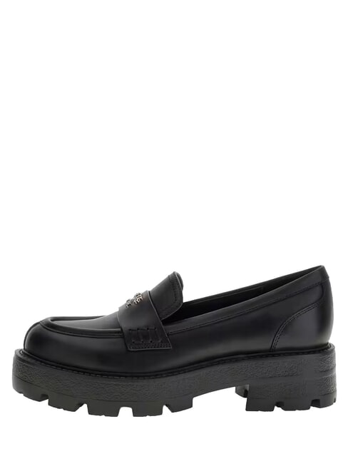 YAMINA Leather moccasin BLACK - Women&rsquo;s shoes