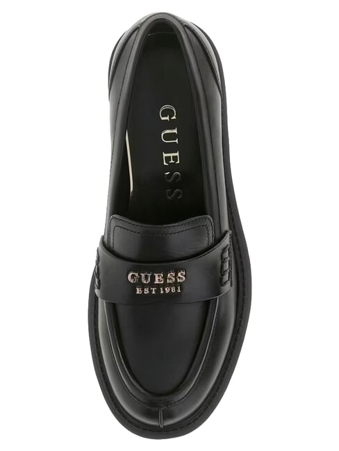 YAMINA Leather moccasin BLACK - Women&rsquo;s shoes