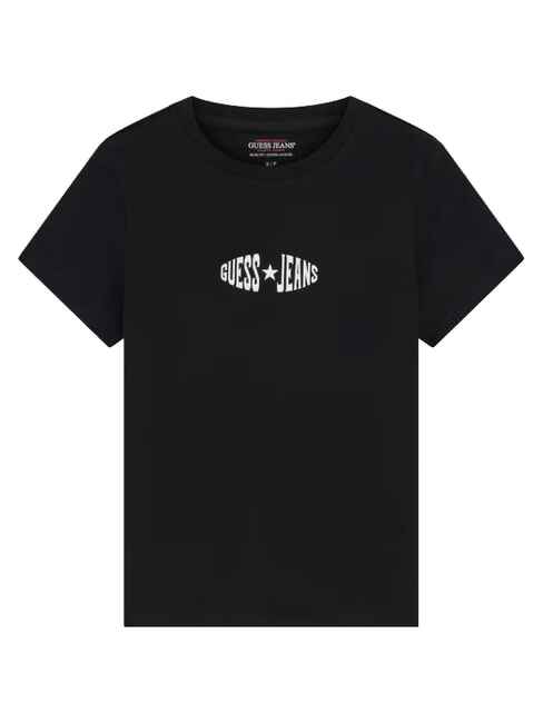 PRINT SLIM Slim-fit short-sleeved T-shirt jetbla - T-shirt