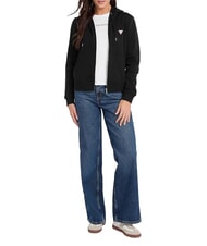GUESS JEANS REGULAR MINI Zip-up hoodie jetbla - Women's Sweatshirts - 4