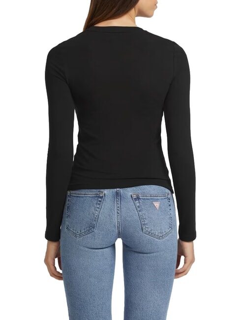 SLIM LOGO EMBOSSED Long-sleeved T-shirt jetbla - Sweatshirts