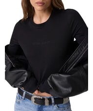 GUESS JEANS SLIM LOGO EMBOSSED Long-sleeved T-shirt jetbla - Sweatshirts - 5