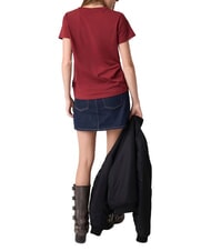 GUESS JEANS TRIANGLE Cotton T-shirt vineyard red - T-shirt - 2