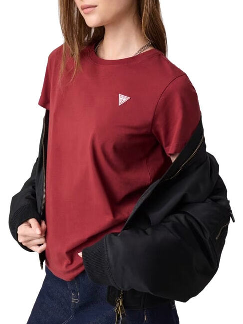 TRIANGLE Cotton T-shirt vineyard red - T-shirt