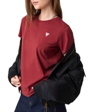 GUESS JEANS TRIANGLE Cotton T-shirt vineyard red - T-shirt - 4