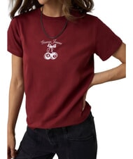 GUESS JEANS CHERRY REGULAR Short-sleeved T-shirt vineyard red - T-shirt - 4