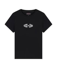 GUESS JEANS PRINT SLIM Slim-fit short-sleeved T-shirt jetbla - T-shirt - 5