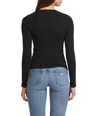 GUESS JEANS SLIM LOGO EMBOSSED Long-sleeved T-shirt jetbla - Sweatshirts - 2
