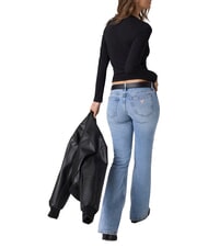 GUESS JEANS SLIM LOGO EMBOSSED Long-sleeved T-shirt jetbla - Sweatshirts - 4