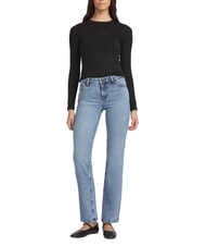 GUESS JEANS SLIM LOGO EMBOSSED Long-sleeved T-shirt jetbla - Sweatshirts - 6