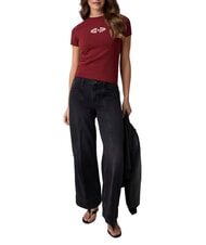 GUESS JEANS PRINT SLIM Slim-fit short-sleeved T-shirt vineyard red - T-shirt - 3