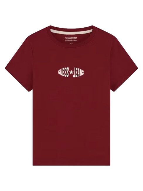 PRINT SLIM Slim-fit short-sleeved T-shirt vineyard red - T-shirt