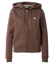 GUESS JEANS REGULAR MINI Zip-up hoodie dark coffee - Women's Sweatshirts - 5