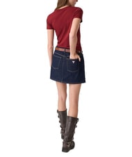 GUESS JEANS SLIM LOGO Slim-fit stretch t-shirt vineyard red - T-shirt - 2