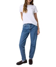 GUESS JEANS TRIANGLE Cotton T-shirt purwhite - T-shirt - 3