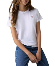 GUESS JEANS TRIANGLE Cotton T-shirt purwhite - T-shirt - 4