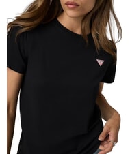 GUESS JEANS TRIANGLE Cotton T-shirt jetbla - T-shirt - 5