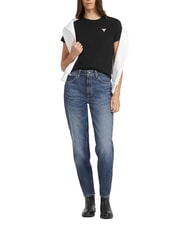 GUESS JEANS TRIANGLE Cotton T-shirt jetbla - T-shirt - 6