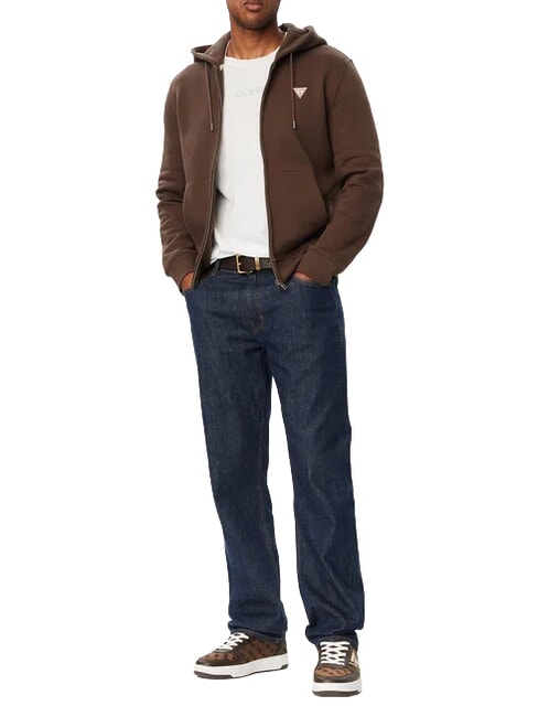 SLIM MINI Zip-up hoodie dark coffee - Sweatshirts