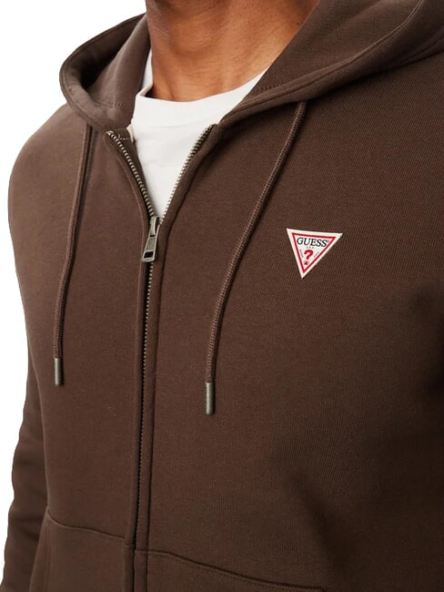 SLIM MINI Zip-up hoodie dark coffee - Sweatshirts