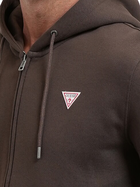 SLIM MINI Zip-up hoodie dark coffee - Sweatshirts