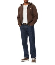 GUESS JEANS SLIM MINI Zip-up hoodie dark coffee - Sweatshirts - 3