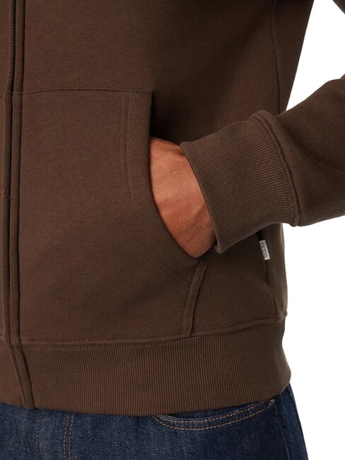 SLIM MINI Zip-up hoodie dark coffee - Sweatshirts