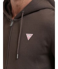 GUESS JEANS SLIM MINI Zip-up hoodie dark coffee - Sweatshirts - 6