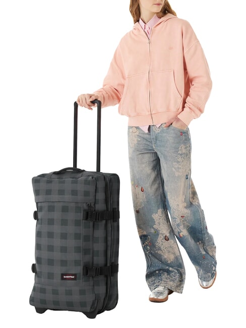 TRANVERZ M Medium trolley checker gray - Semi-rigid Trolley Cases
