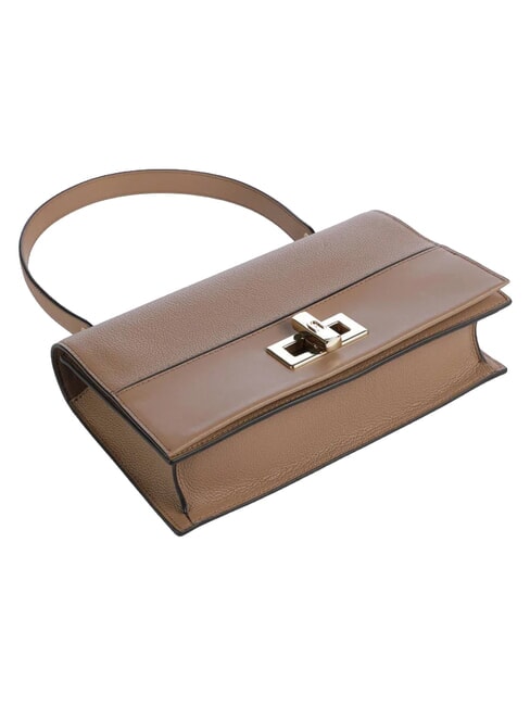 AMELIA Leather shoulder bag, with shoulder strap toffee - Women&rsquo;s Bags